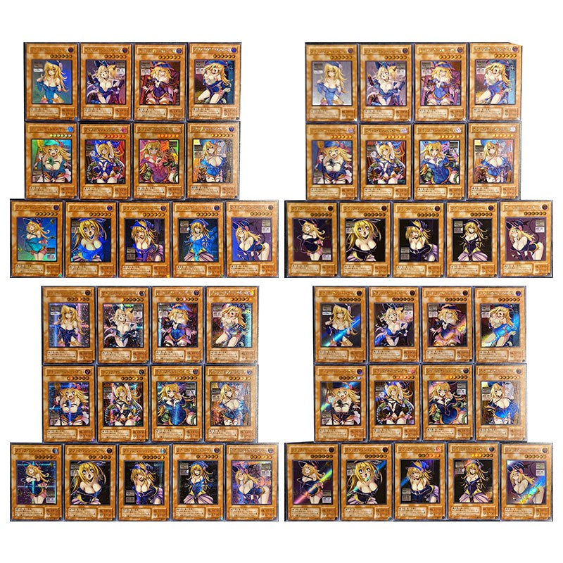 Anime Yu-Gi-Oh Jogo de Batalha ACG DIY Cartas Colecionáveis de Refração Garota Maga Negra Yugi Muto Brinquedos para meninos Presente de Aniversário