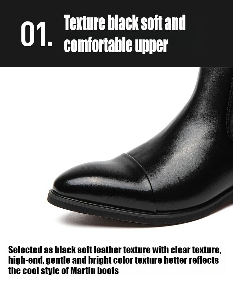 Botas masculinas Chelsea com sola vermelha, tornozelo, bico redondo para negócios, estilo Aura, sapatos masculinos tamanho 38-46, botas masculinas
