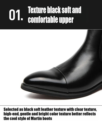 Botas masculinas Chelsea com sola vermelha, tornozelo, bico redondo para negócios, estilo Aura, sapatos masculinos tamanho 38-46, botas masculinas
