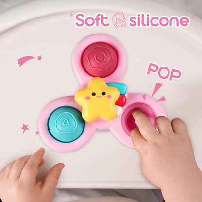 Baby suction cup rotating toy set, dreamy fairy tale series rotating music, cute cartoon image with diverse gameplay and gifts