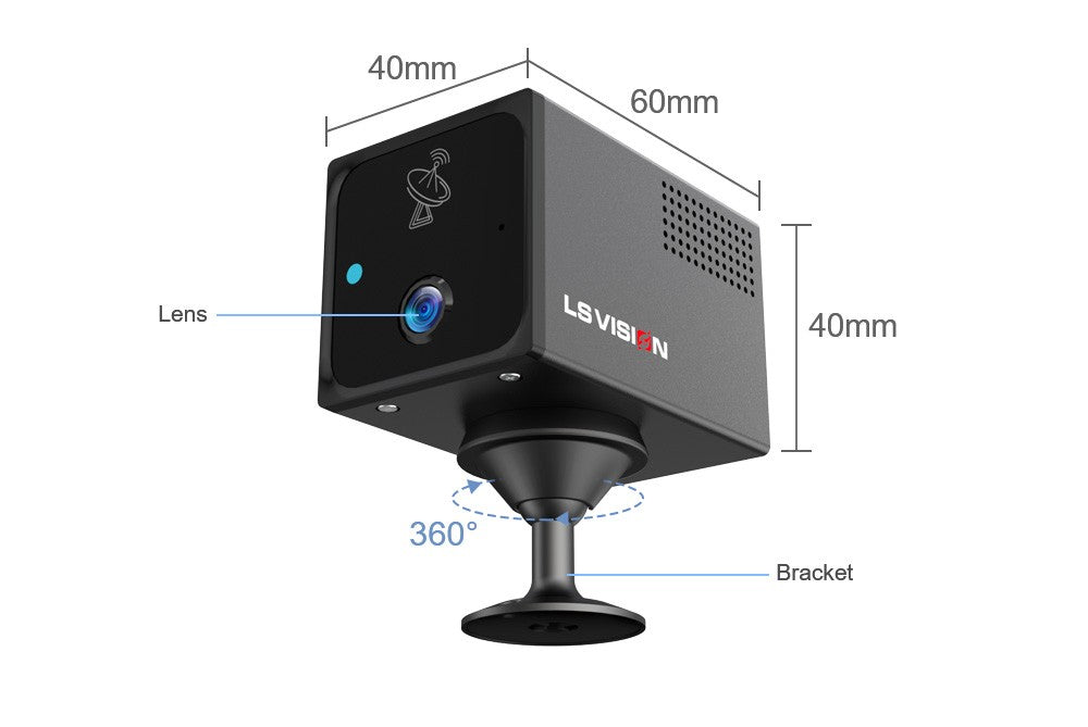 LS VISION Ubox CCTV Camera 4MP 4G Sim Card Or Wifi Home Surveillance Camera Intercom Radar Detection  Mini Baby Security Cam 2K