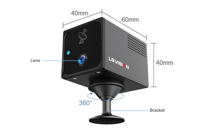 LS VISION Ubox CCTV Camera 4MP 4G Sim Card Or Wifi Home Surveillance Camera Intercom Radar Detection  Mini Baby Security Cam 2K