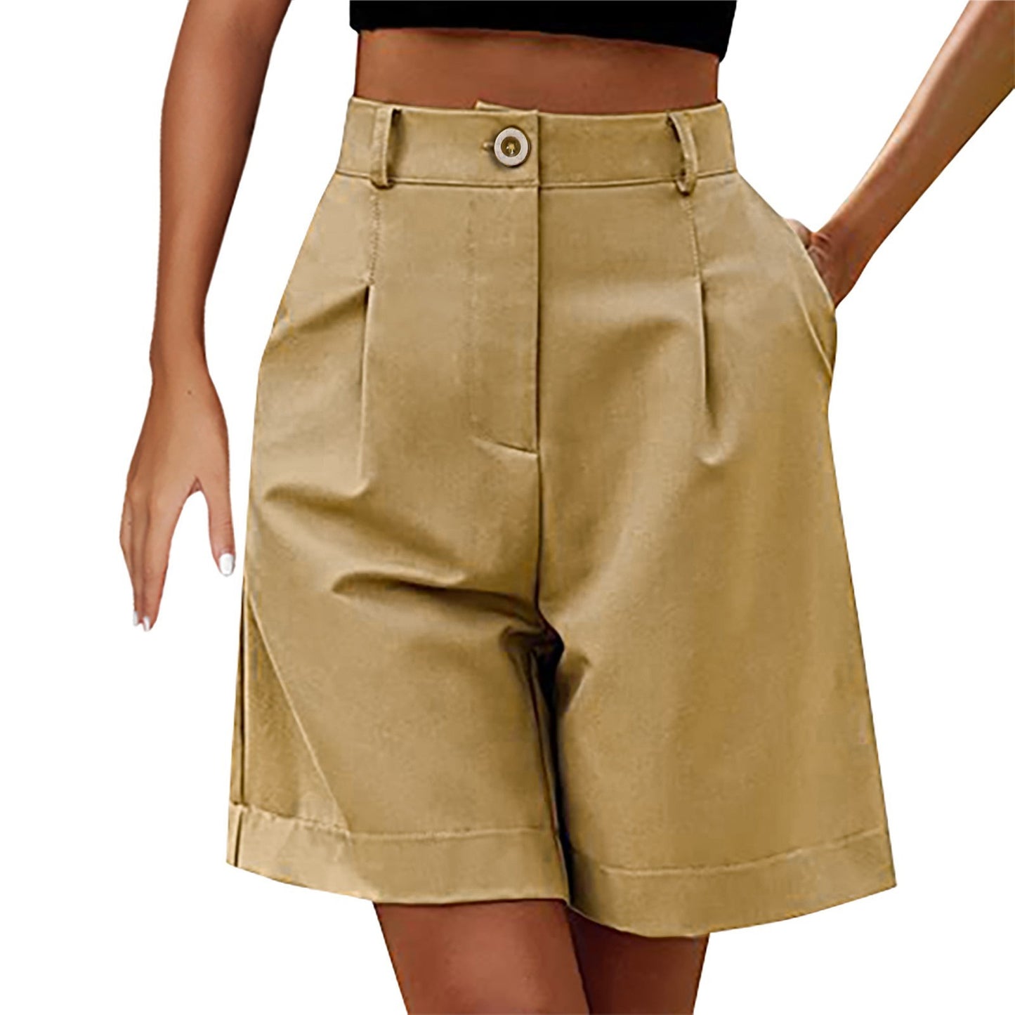 Women's Shorts With High Waisted Harajuku Shorts Casual Loose Buttons Bermuda Shorts For Women Summer Pants 2024 New