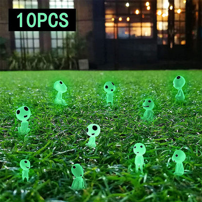 Decoração de Paisagem em Miniatura de 10 peças, Brilha no Escuro, em Formato de Princesa, Decoração de Casa, Decoração de Jardim, Ornamento que Brilha no Escuro