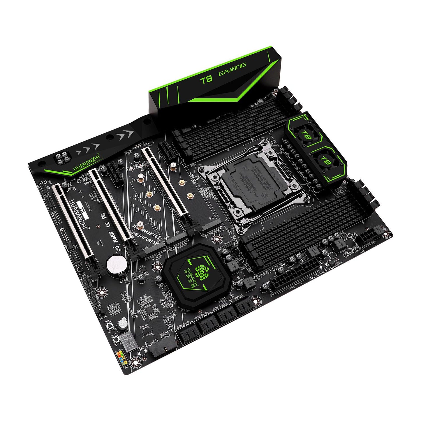 Placa-mãe HUANANZHI X99 T8 LGA 2011-3 XEON X99 compatível com Intel E5 2696 2678 2676 2673 2666 V3 com suporte a memória DDR3 RECC NVME