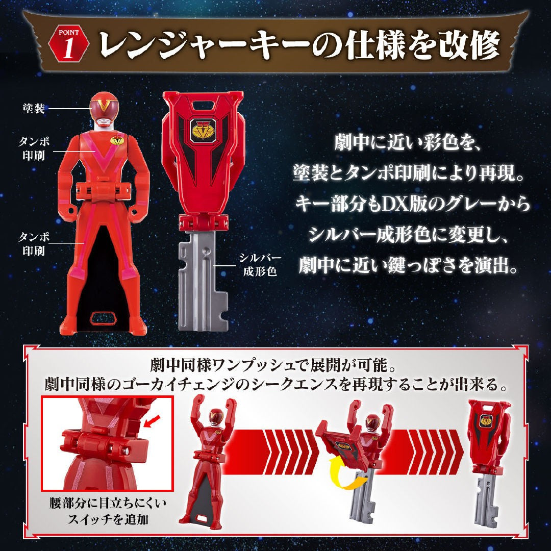 Bandai Autêntico Kaizoku Sentai Gokaiger Me Ranger Key 35 Crimson Key Set Pb Limitado - Brinquedos de Presente de Aniversário Não Novos