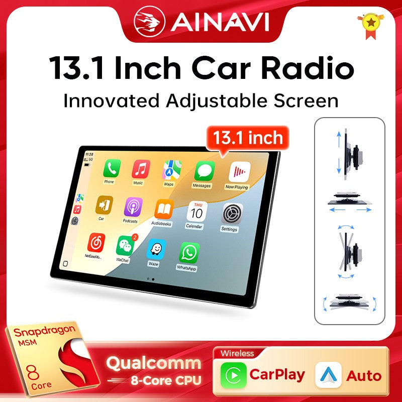 Ainavi 13.1 Inch Universal For Toyota Volkswagen Honda Kia Jeep Peugeot Fiat Nissan Car Radio Carplay Android Auto Multimedia