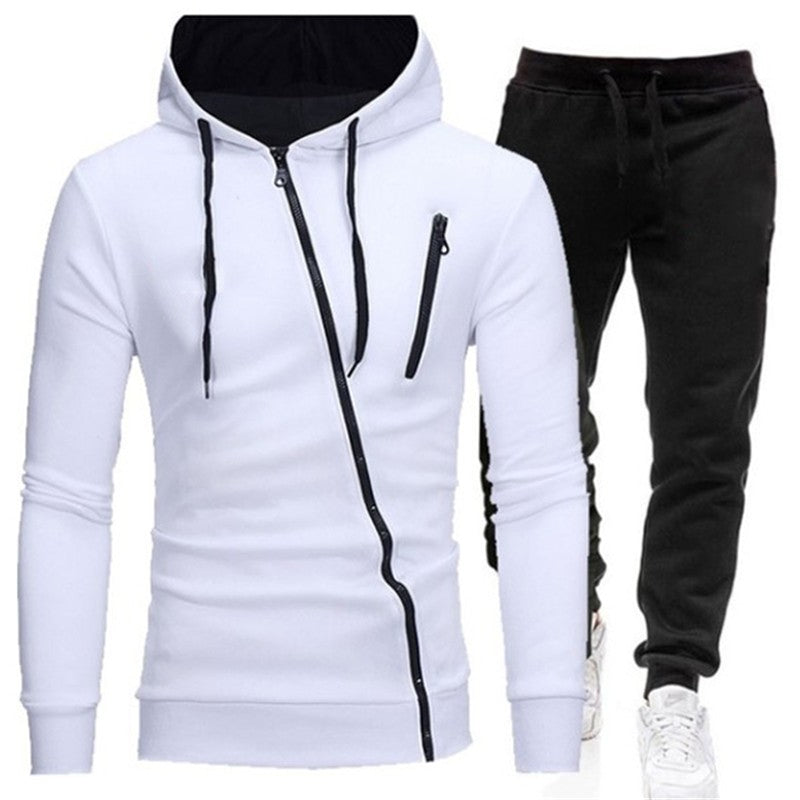 Spring Autumn 2020 Men's Sweat Suit Set Tracksuit Men Outfit Full Sleeve Tops with Hood Outdoor Sport Wear Men's Hooded Suit