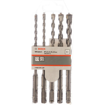 BOSCH 2608579120 SDS-plus Brocas Multifuncionais 5 PEÇAS Para Concreto/Alvenaria Haste Redonda 4 Pontas Acessórios para Ferramentas Elétricas