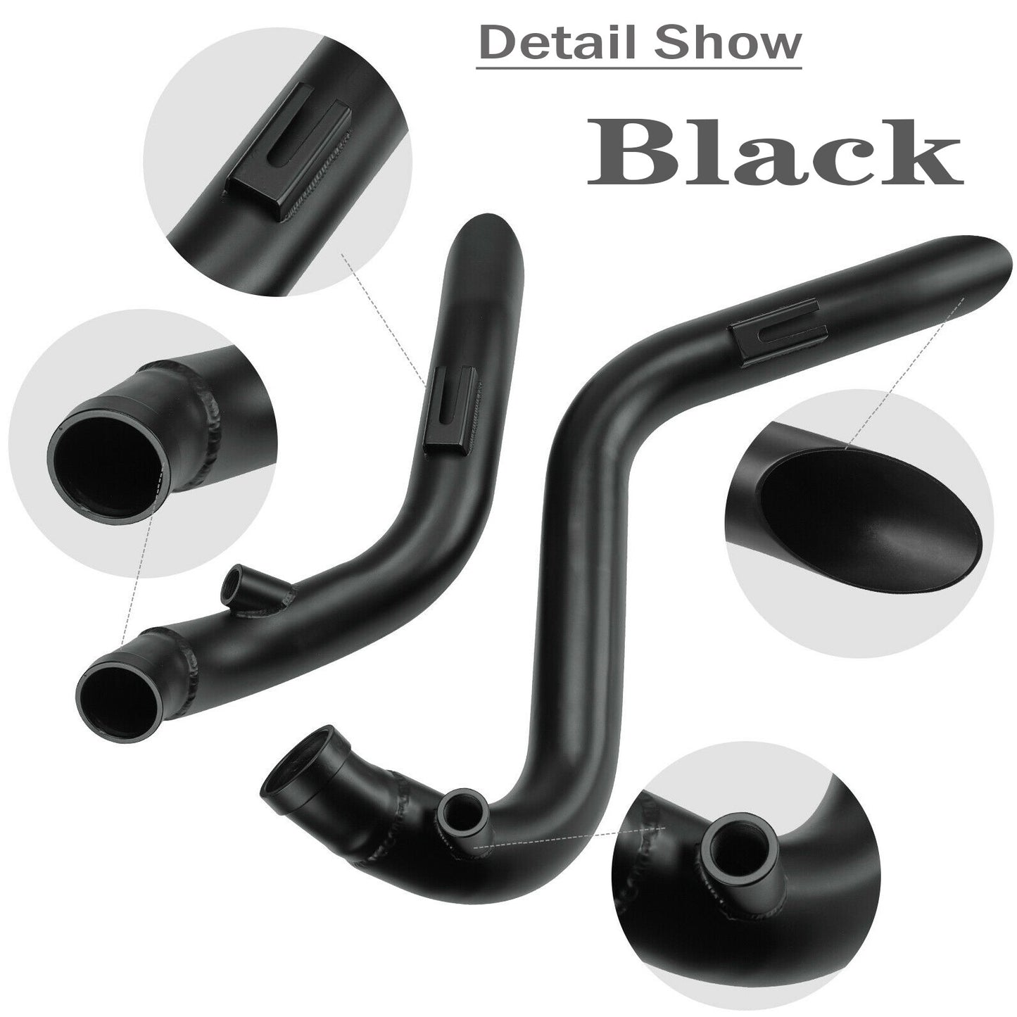 KEMIMOTO Motorcycle Exhaust Pipes 2" Drag Pipes Exhaust For Softail Dyna Sportster Chopper Bobber 1984-2017 Exhaust Systems Part