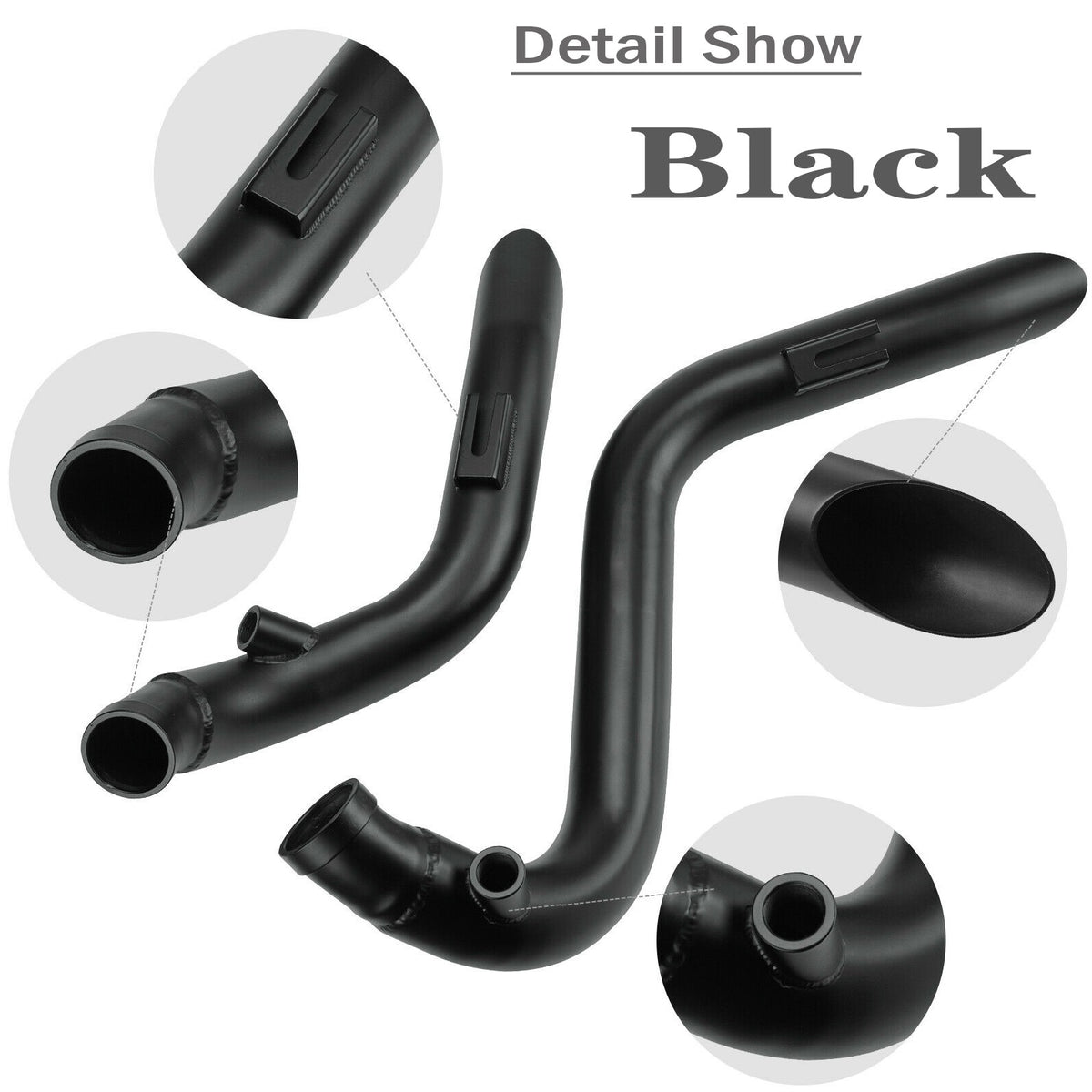 KEMIMOTO Motorcycle Exhaust Pipes 2" Drag Pipes Exhaust For Softail Dyna Sportster Chopper Bobber 1984-2017 Exhaust Systems Part