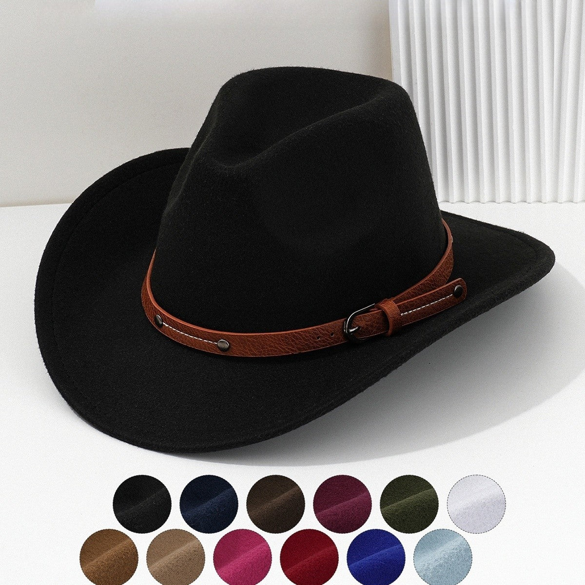 Wool Fedora Hat For Women Men Winter Autumn Fashion Church Jazz Hats Viking British Flat Brim Felt Hat Outdoor Casual Fedoras