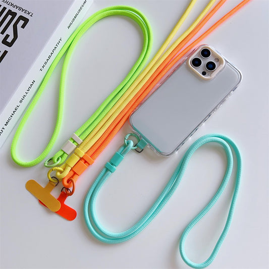 1Pc Universal Long Phone Lanyard Neck Hanging Rope Crossbody Rope With Phone Case Connection Clip