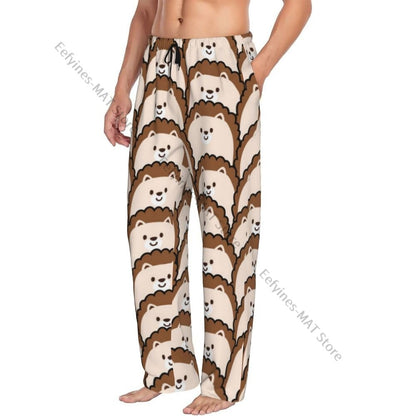 Cute Hedgehog Mens Pajamas Pyjamas Pants Lounge Pants Sleep Bottoms
