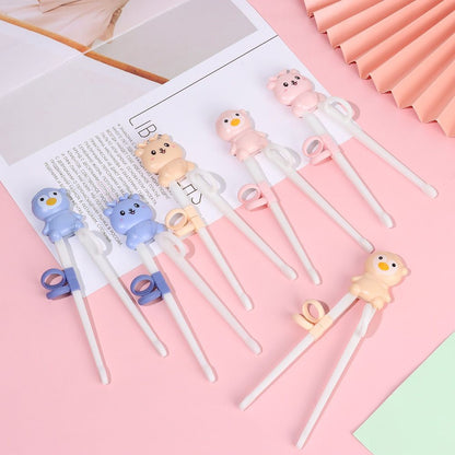 1 Pair Cartoon Chopsticks Children Eating Training Chopsticks Learn Chopsticks Correct Usage Baby Practice Chopstick