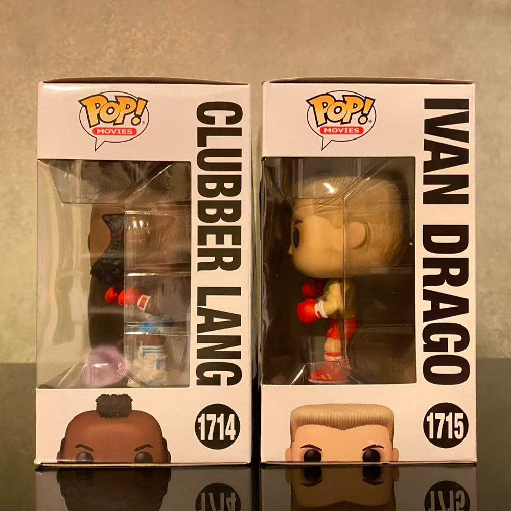 Funko Pop Rocky Boneco Filme Balboa Enfeite Ivan Drago Modelo Brinquedos Clubber Lang Boneco Figura de Vinil Presentes Colecionáveis