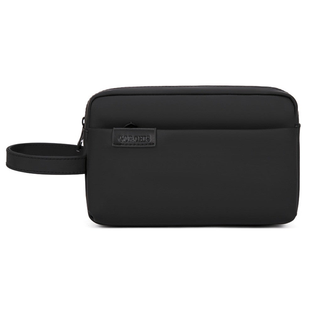 Retro Zipper Closure Leather Clutch Bag Multi-layer Versatile Men's Handbag Large Capacity Waterproof Phone Purse Office