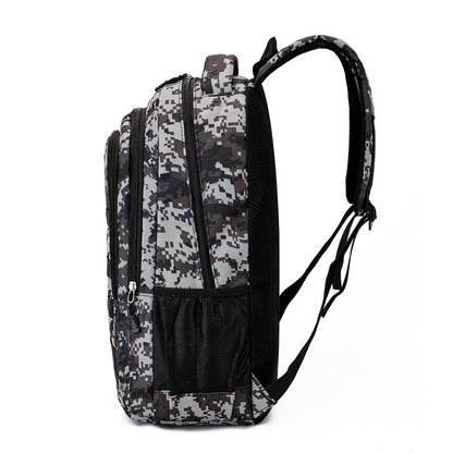 Mochila camuflada unissex | bolsa de viagem multi-bolso, adequada para atividades ao ar livre e viagens curtas - mochila de trilha preta