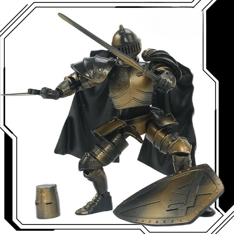 Medieval Knight  Lucky 13 Doll Figure Movable Joint Puppet Joint Building Block 3D Assembled Boy Toy Gift Building Blocks