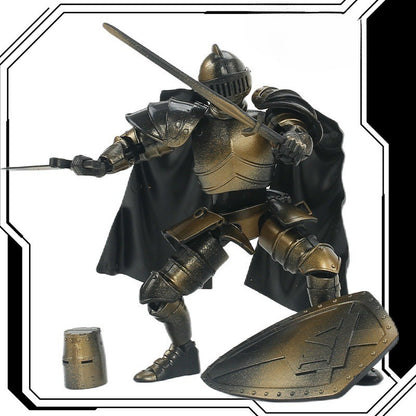 Medieval Knight  Lucky 13 Doll Figure Movable Joint Puppet Joint Building Block 3D Assembled Boy Toy Gift Building Blocks