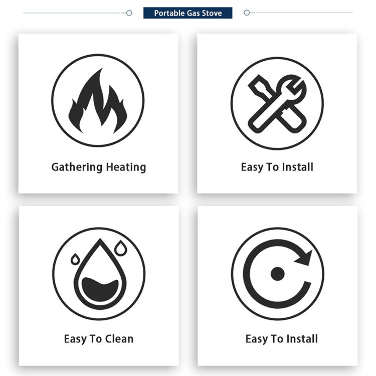 5 Burner Cooktop Commercial Kitchen Gas Stove Free Standing With Iron Lid LPG Gas Powered Portable for Outdoor Installation