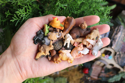 Miniature Fairy Garden Squirrels Set Miniature Forest Animal Figures Figurines Kit Mini Garden Supplies Bonsai Decorations