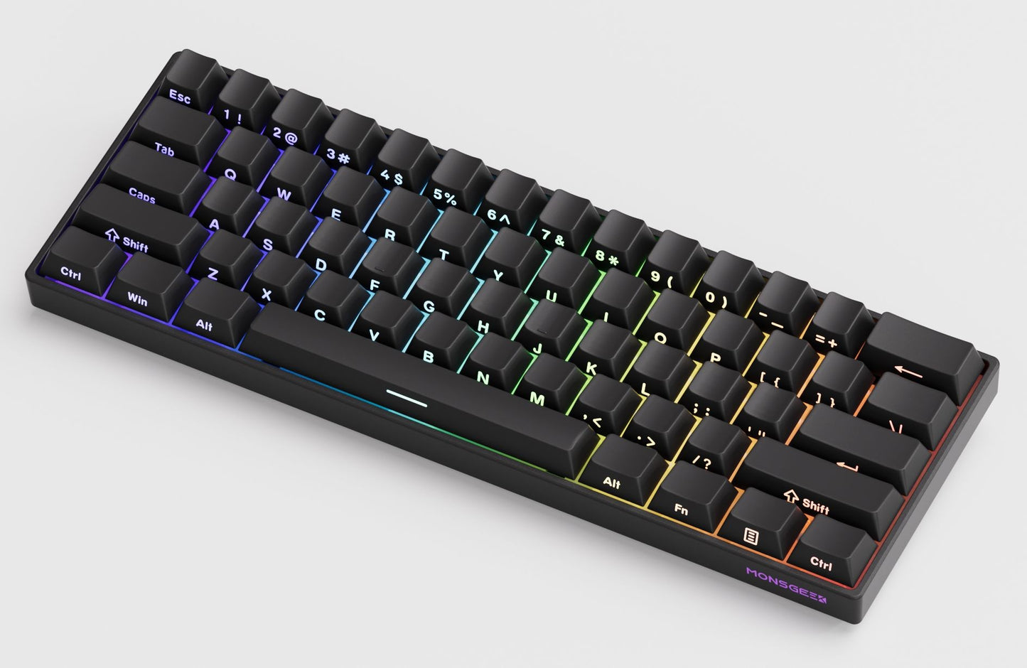 Akko MonsGeek FUN60 Teclado Mecânico Interruptor Magnético Teclados Gamer 60% Gatilho Rápido 0,01mm 8K ARGB HE/TMR Teclado Personalizado