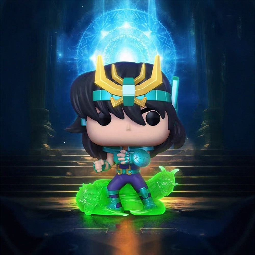 Funko Pop Cavaleiros do Zodíaco Boneco Articulado Hyoga de Cisne #808 Shiryu de Dragão #807 Shun de Andrômeda #809 Ikki de Fênix #810 Bonecos de Vinil Brinquedos