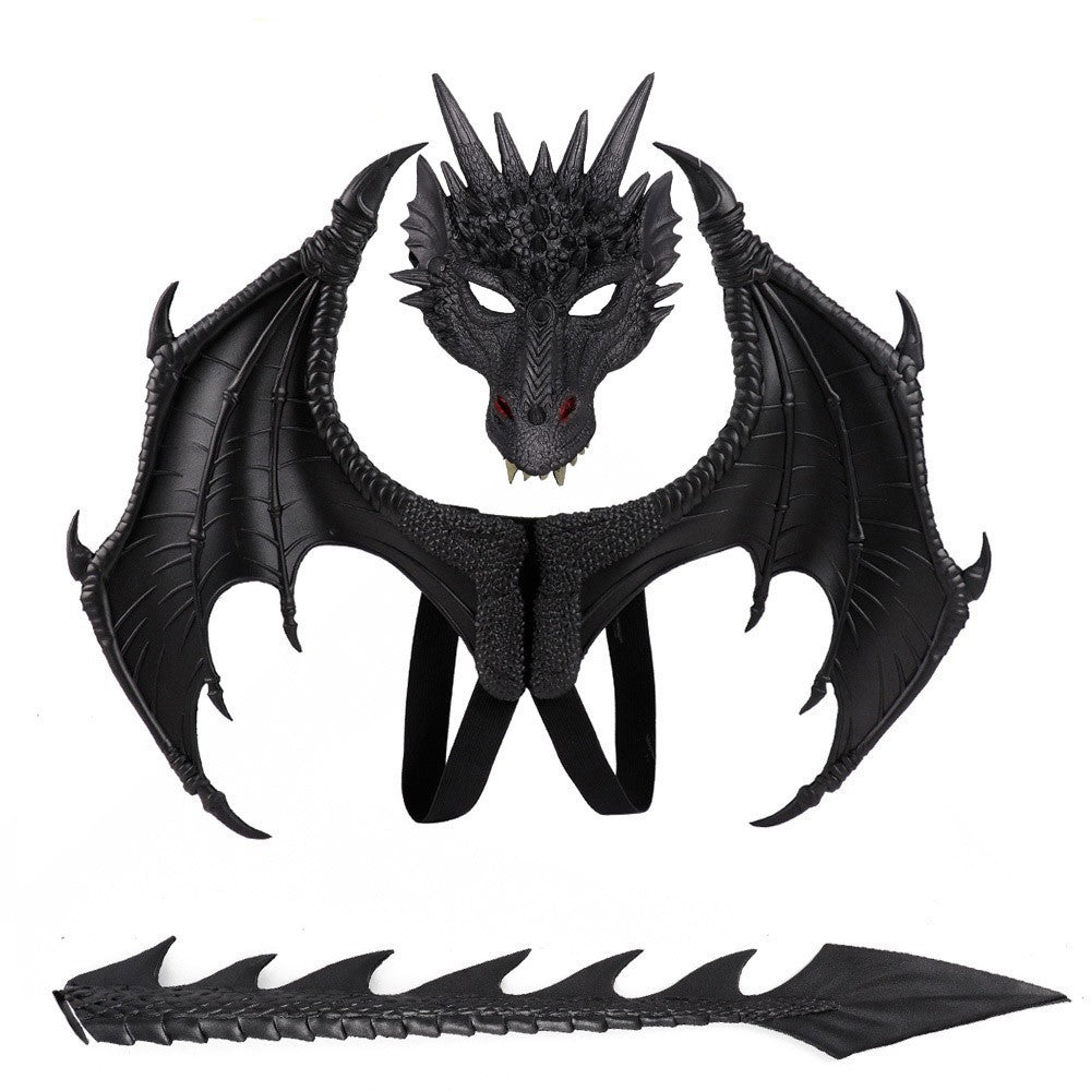 Animal Cospty Dragon Costume Purim Christmas Gift Carnival Party Cosplay Set Wing and Tail faucet Costume