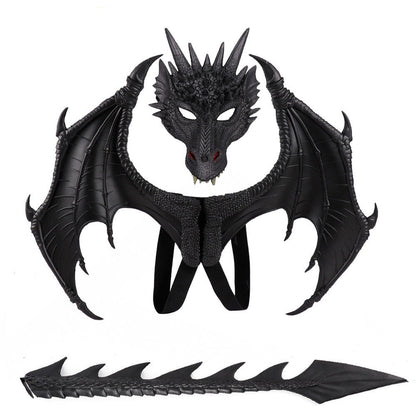 Animal Cospty Dragon Costume Purim Christmas Gift Carnival Party Cosplay Set Wing and Tail faucet Costume