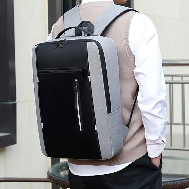 Neutral style schoolbag for men and women, suitable for business and industrial use, also suitable as a travel backpack.