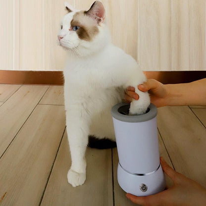 Lavador Portátil de Patas para Cães Limpador Automático de Patas de Animais de Estimação Massageador Elétrico de Patas Recarregável USB Projetado para Cães e Gatos Pequenos a Médios