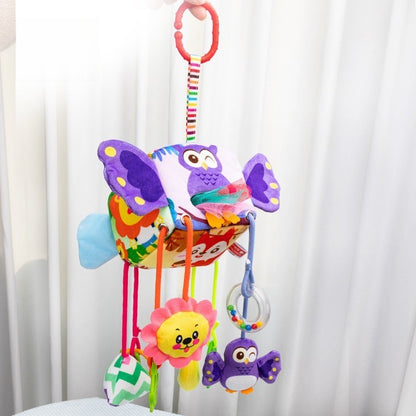 Brinquedos de Chocalho para Bebês Animais de Berço Carrinho de Bebê para Recém-Nascidos Brinquedos de Boneca de Pelúcia Educativos para Treinamento de Habilidades de Agarrar para Bebês de 0 a 12 Meses