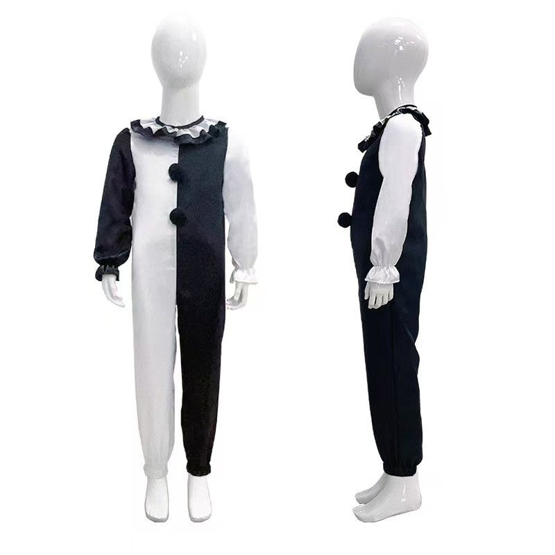 Terrifier Clown Cosplay Costume Horror Carnival Party Dress Hat Mask Killer Clowns Jumpsuit Halloween Cosplay Costumes for Kids