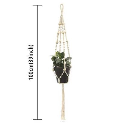 Hanging Plant Handmade Macrame Plant Hanger Flower Pot Planter Hanger Wall Decor Courtyard Garden Hanging Planter Hanging Basket