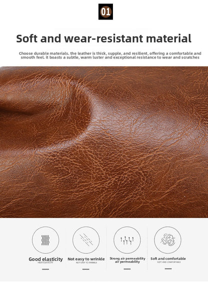 Men's Solid Color Retro Leather Shoulder Bag, Casual Business Crossbody BagS Horizontal A4 Paper Travel Bag Briefcase Laptop Bag