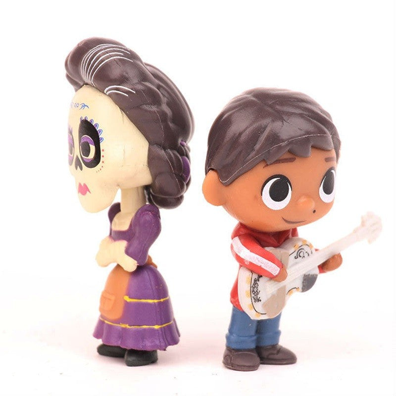 8 pçs/Conjunto Filme Pixars COCO Bonecos de Ação Brinquedos Mini Desenho Animado Fofo Brinquedos Modelo para Crianças Presentes de Aniversário Decoração de Mesa