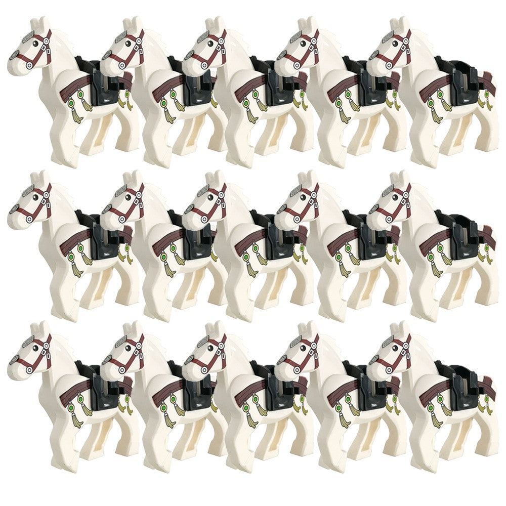 Blocos de Montar Zoológico Medieval Acessórios de Personagens Montarias Animais Cervos Elefantes Camelos Lobos Cavalos de Guerra Tijolos Brinquedos Presentes K080