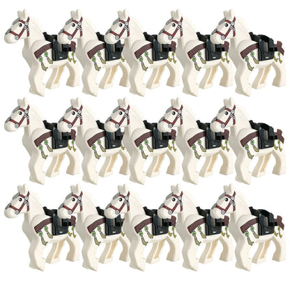 Blocos de Montar Zoológico Medieval Acessórios de Personagens Montarias Animais Cervos Elefantes Camelos Lobos Cavalos de Guerra Tijolos Brinquedos Presentes K080