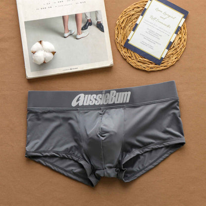 Men's simple underwear milk silk comfortable sports boxers AUSSIEBUM-M218