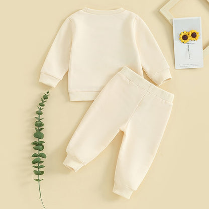 Baby Girl Clothes Newborn Infant Fall Winter Outfits Love Print Long Sleeve Sweatshirts Tops Pants Set 0-24M