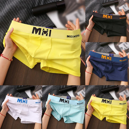 Men's Cotton Panties Breathable Words Print Boxer Shorts And Underpants Bulge Pouch Briefs Trunks Boxer Briefs Underwear Man