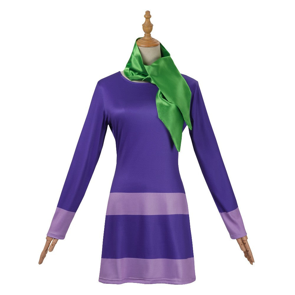 Daphne Blake cosplay costume adult Women fantasy song disguise dress socks TV cosplay Halloween cosplay set