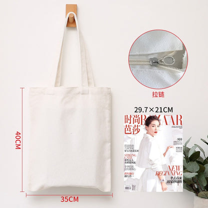 Wholesale Custom 50pcs/Lot Reusable Cotton Grocery Shopping Bags Printed logo High capacity Canvas Tote Bag