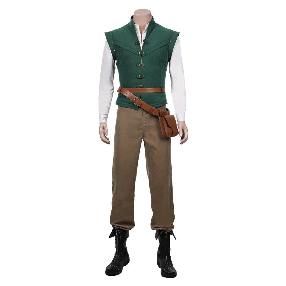 Anime Flynn Rider Tangled Rapunzel Cosplay Costume Adult Carnival Uniform Halloween Anime Halloween Costumes Vest Accessories