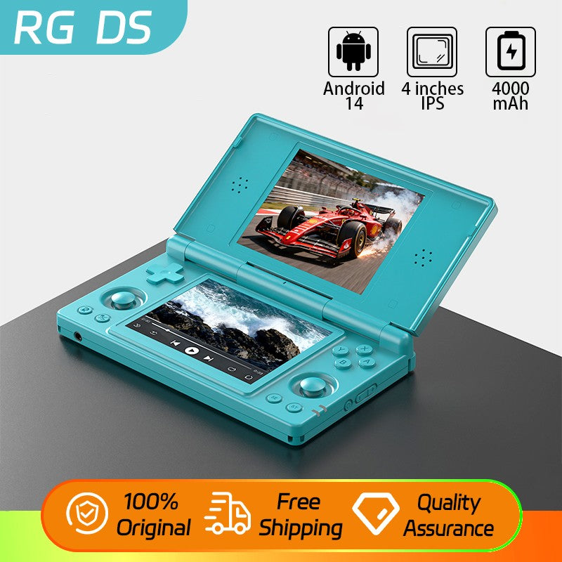 Anbernic RG DS Handheld Game Console 4" IPS Dual Screen Android 4000mAh Flip Video Games Player Supports RixelHK Wifi Streaming
