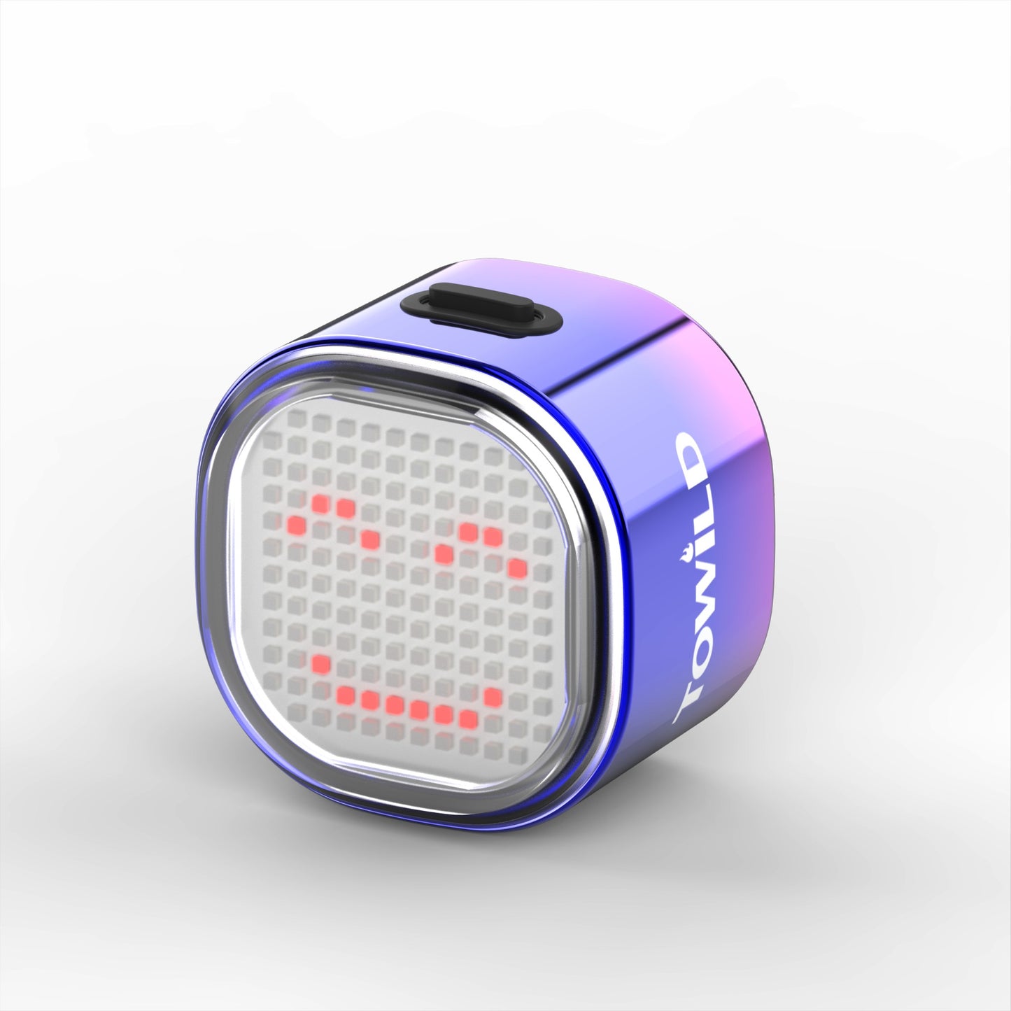 TOWILD TL08 Luz traseira com expressão inteligente 140 LEDs Sensor de frenagem Bluetooth Luz traseira de bicicleta personalizável