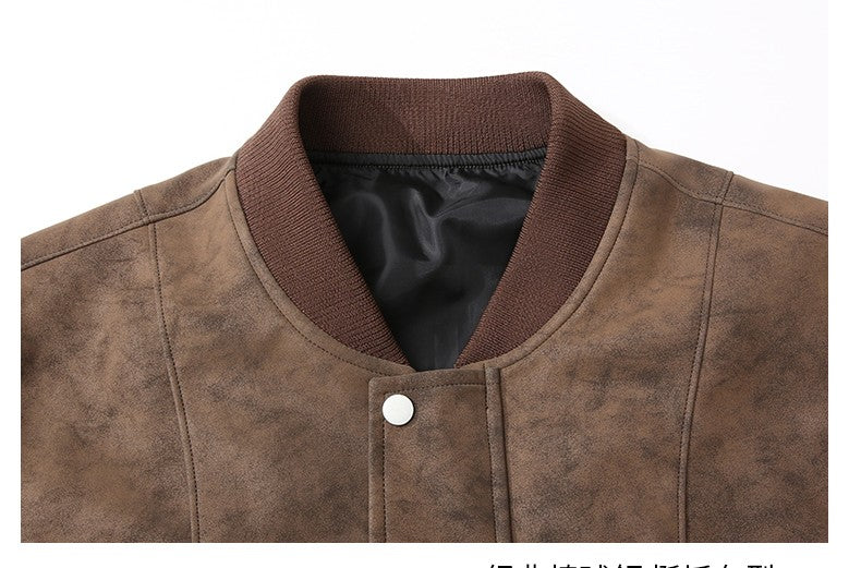 Leather Jacket Men Suede Coats Spring Windbreaker Oversized 6XL 7XL 8XL Plus Size Street Moto Autumn Brand Waterproof Softshell