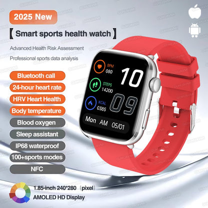 2025 Novo Para Xiaomi Redmi Watch 5 Chamada Bluetooth GPS Rastreamento NFC Frequência cardíaca IP68 À prova d'água Esporte Fitness Pulseira inteligente Unissex