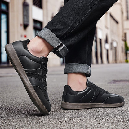 Oiaano Unisex Barefoot Men Leather Black Shoes Women Sneakers Platform Zero Drop Fashion Comfort Lightweight Breathable Walking